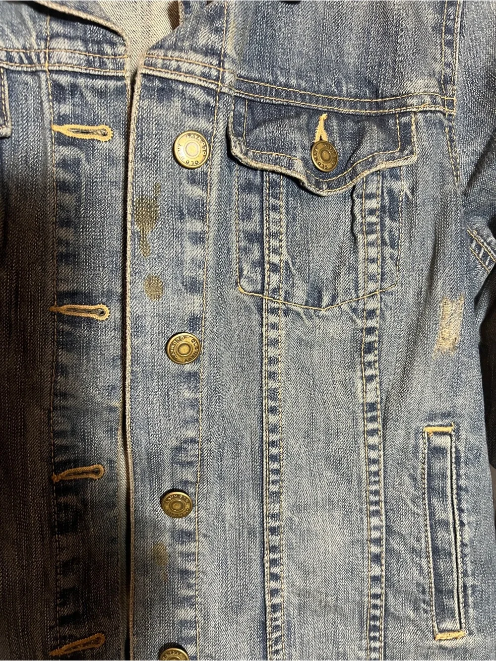 Old Navy Distressed Denim Jacket
